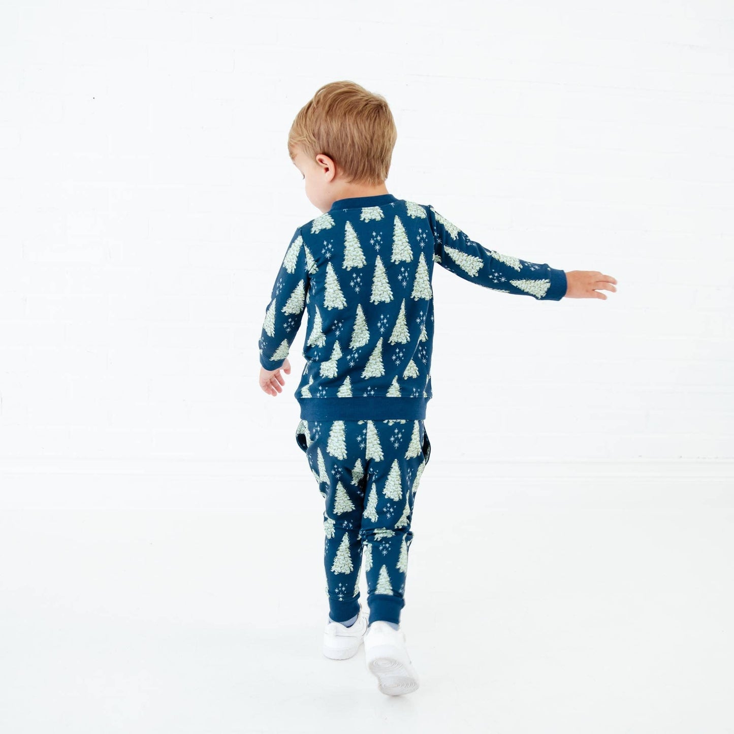 All Spruced Up Christmas Bamboo Blend Jogger Set - Navy