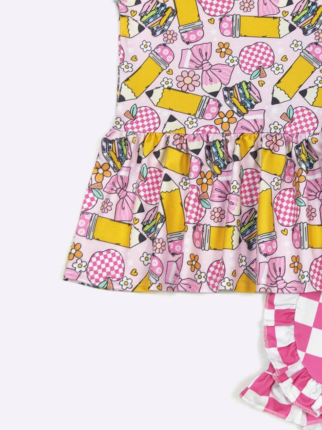 Checkered School Girls Set