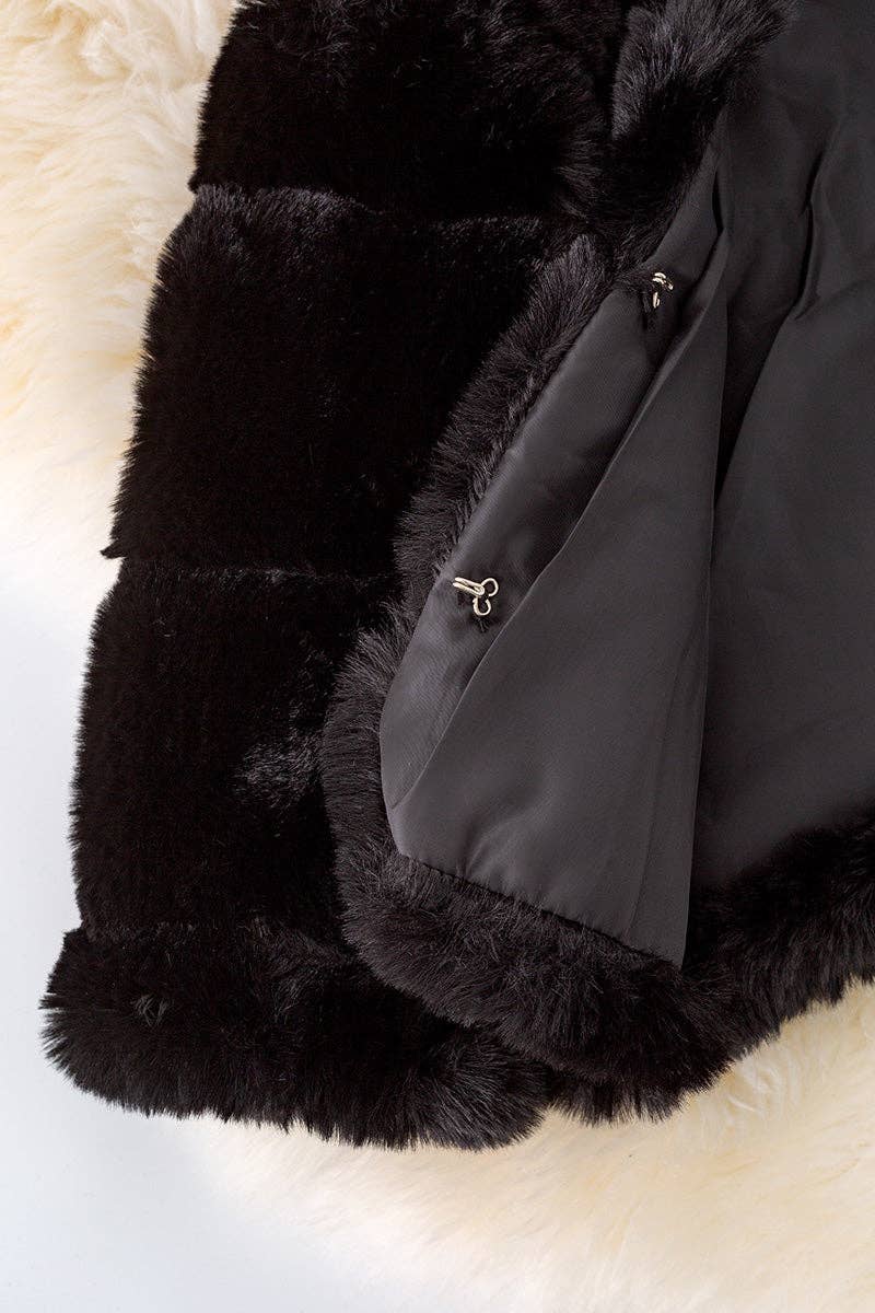 Black Faux Fur Cozy Jacket