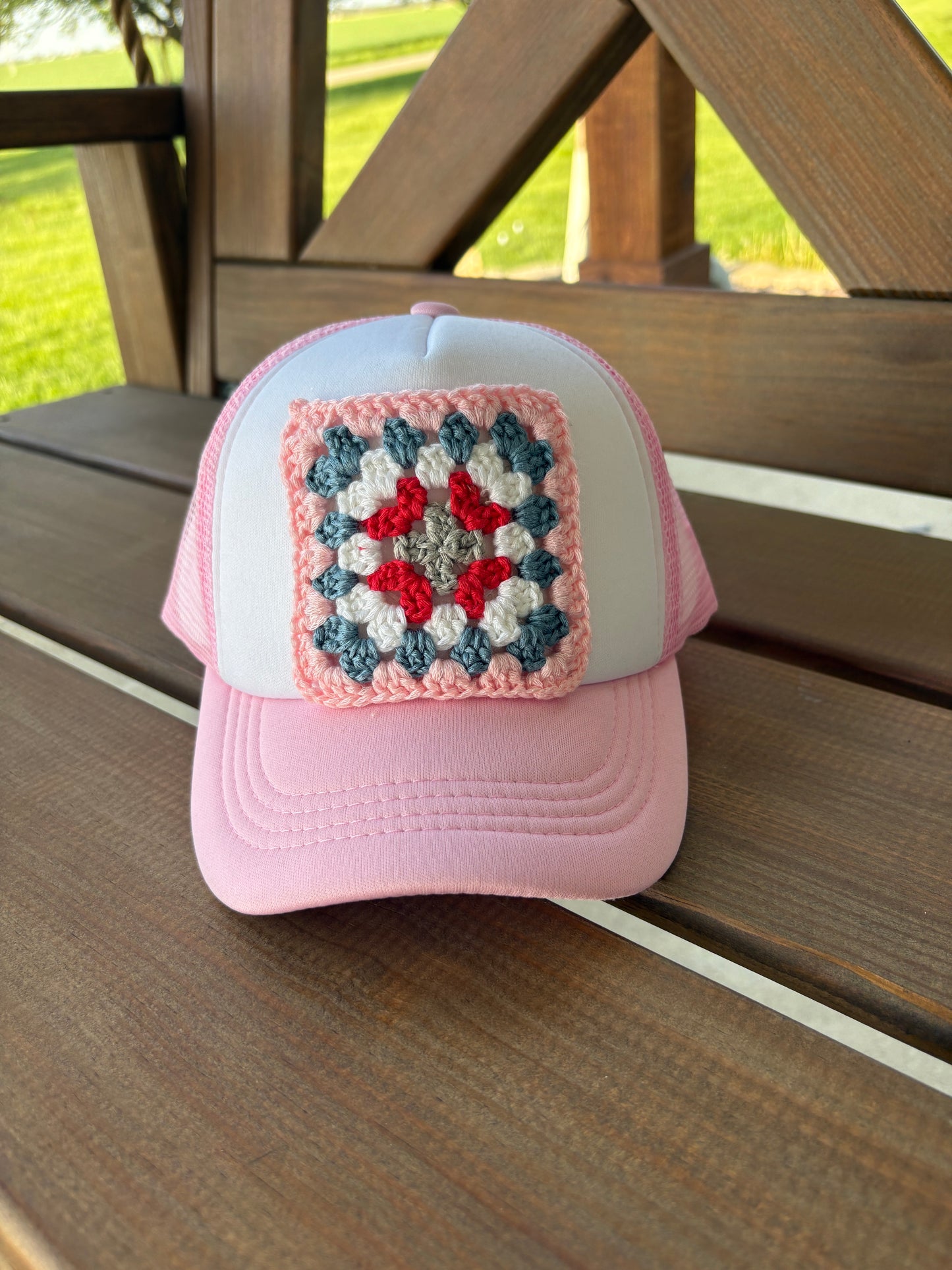 Granny Square Trucker Hat (kids)