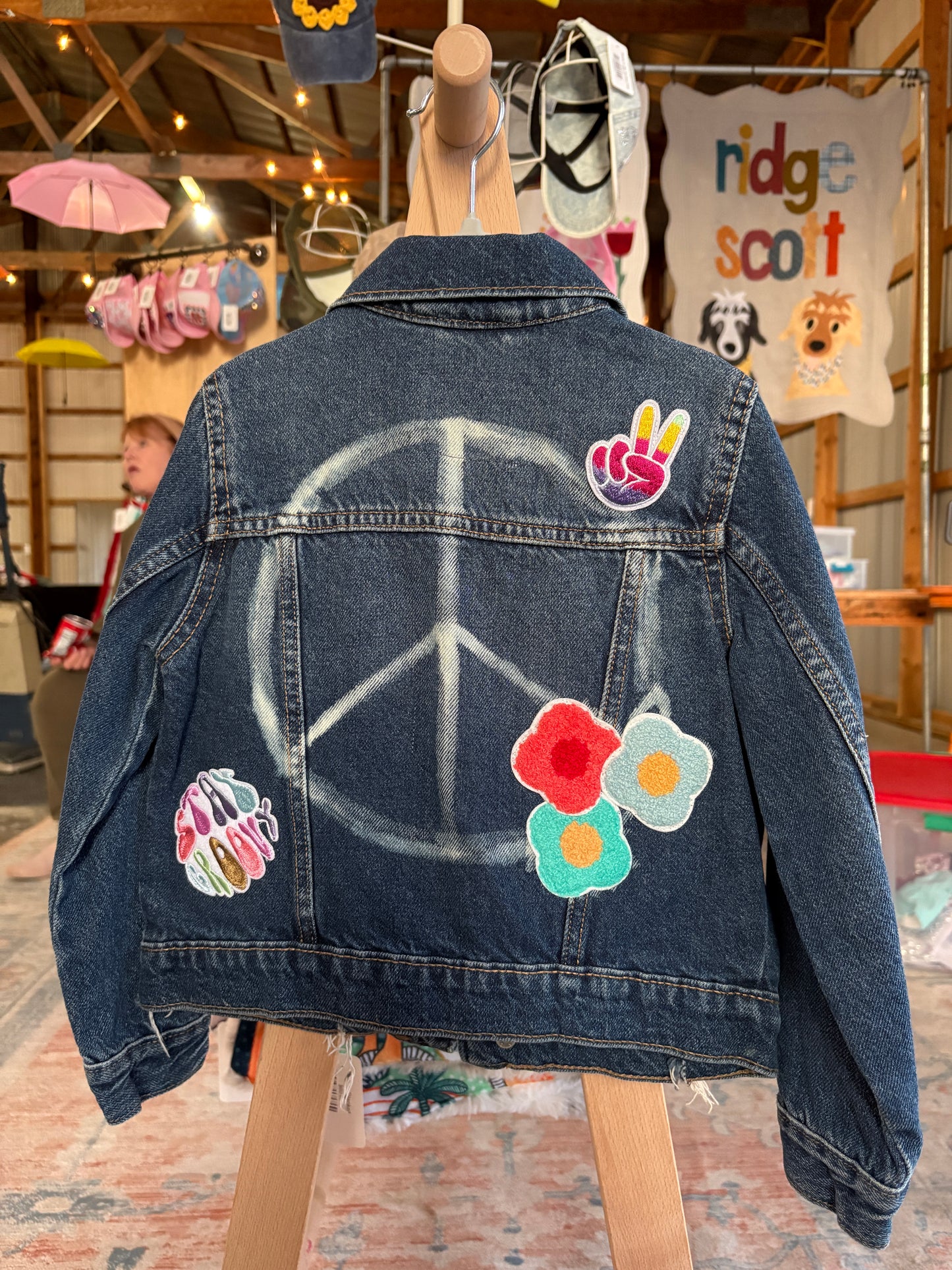 Peace & Flowers Jean Jacket