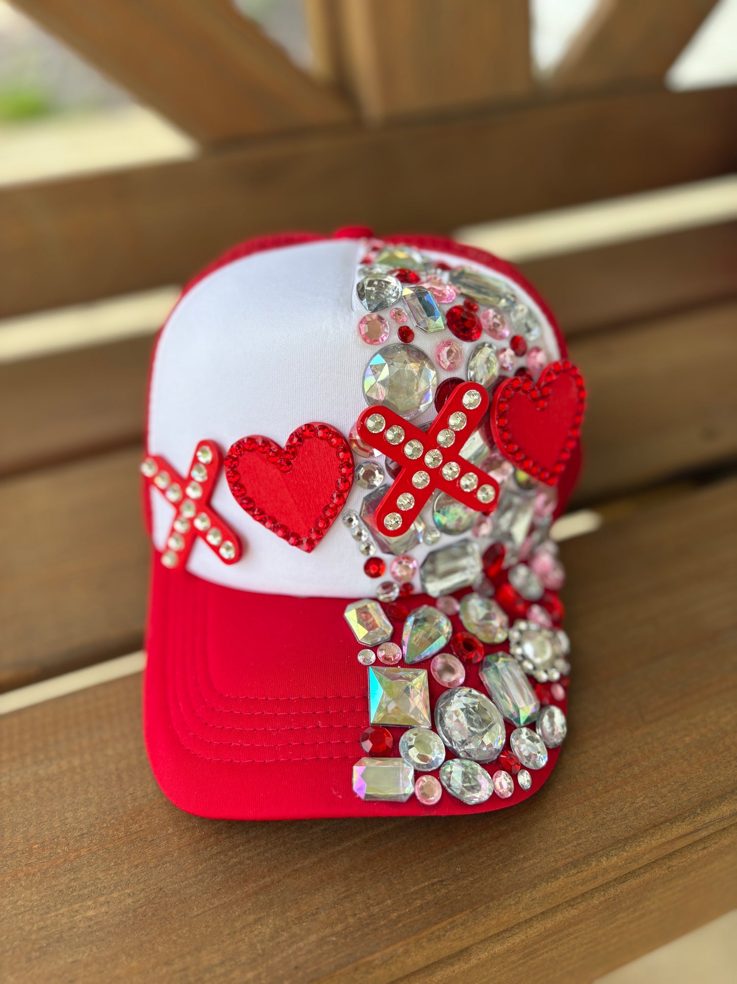 XOXO Rhinestone Trucker Hat
