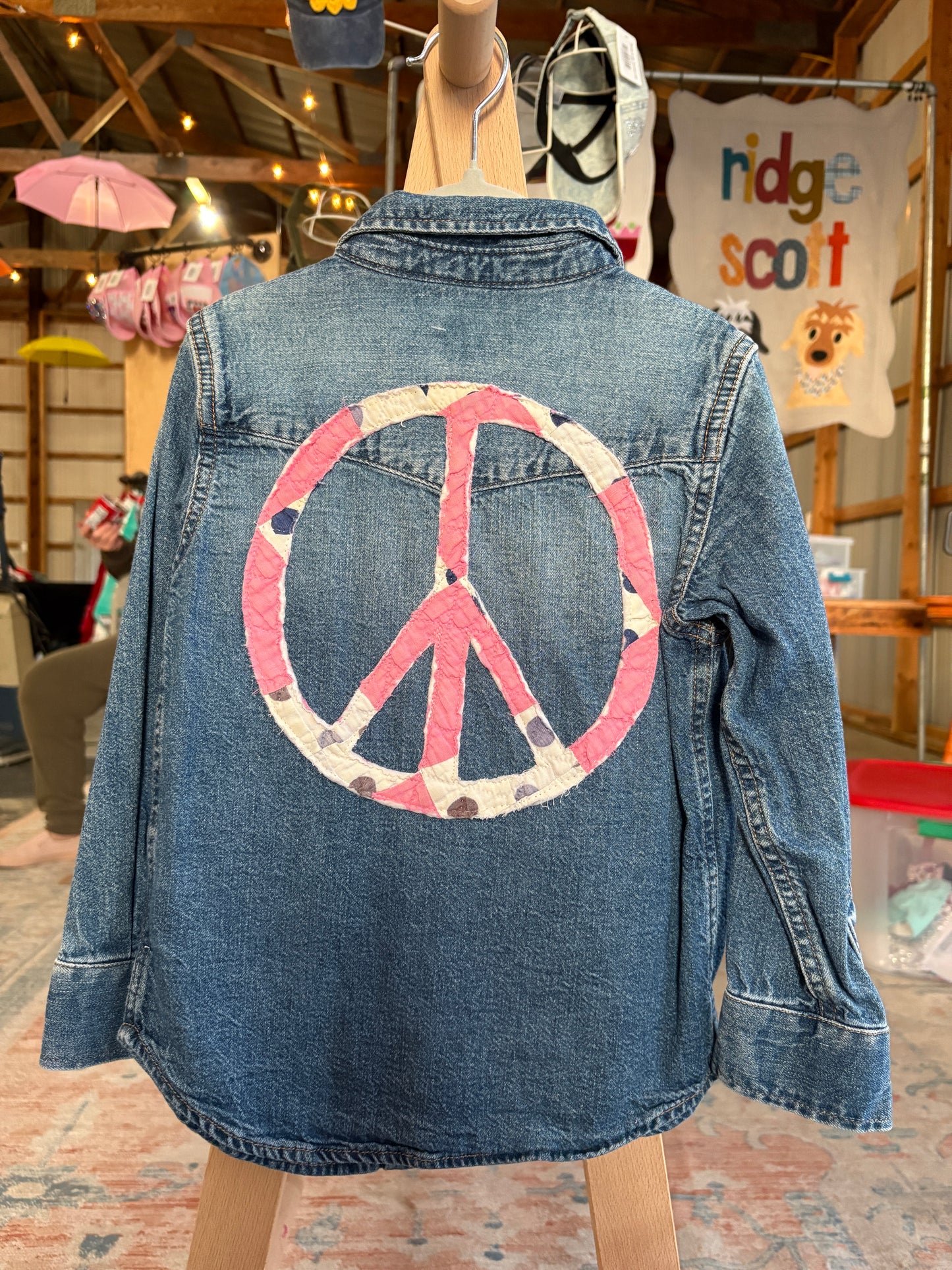 Peace Sign Jean Jacket