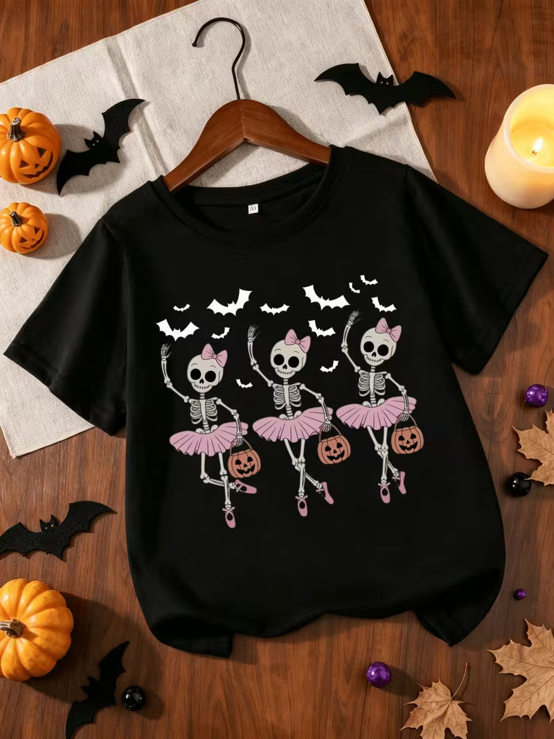 Black Dancing Skeleton Tee