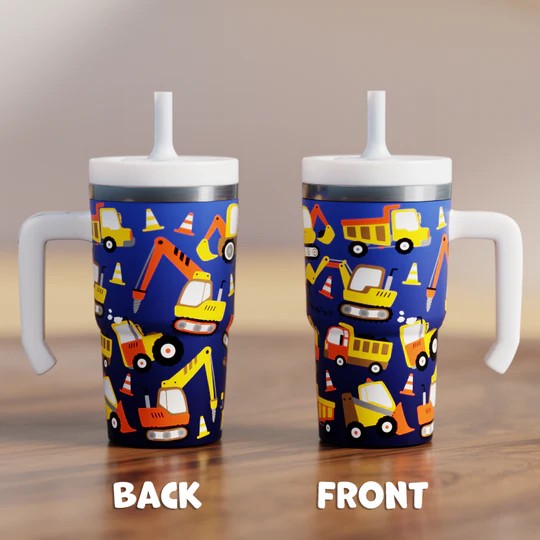 Construction Vehicles Spill Proof 20 oz Tumbler