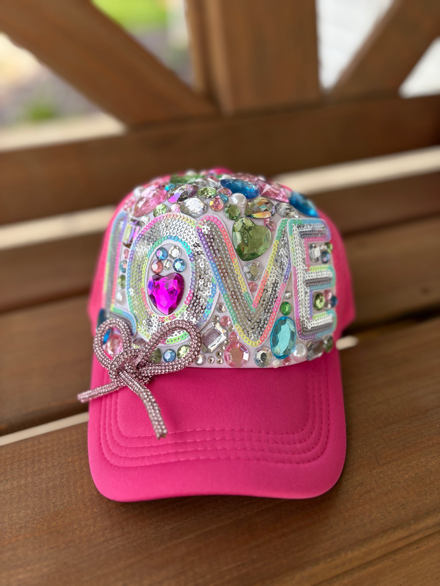 Love Rhinestone Trucker Hat