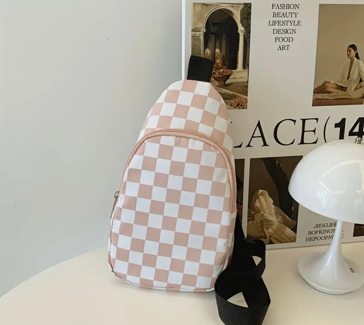 Checkered Crossbody Bag