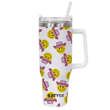 Smiley Face w/ Cowboy Hat 40oz Tumbler