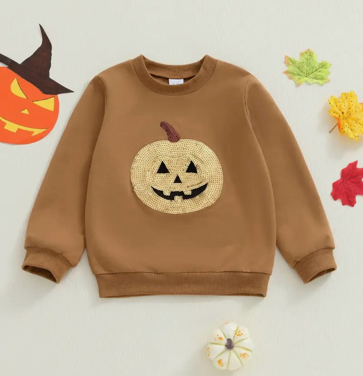 Sequin Pumpkin Sweatshirt