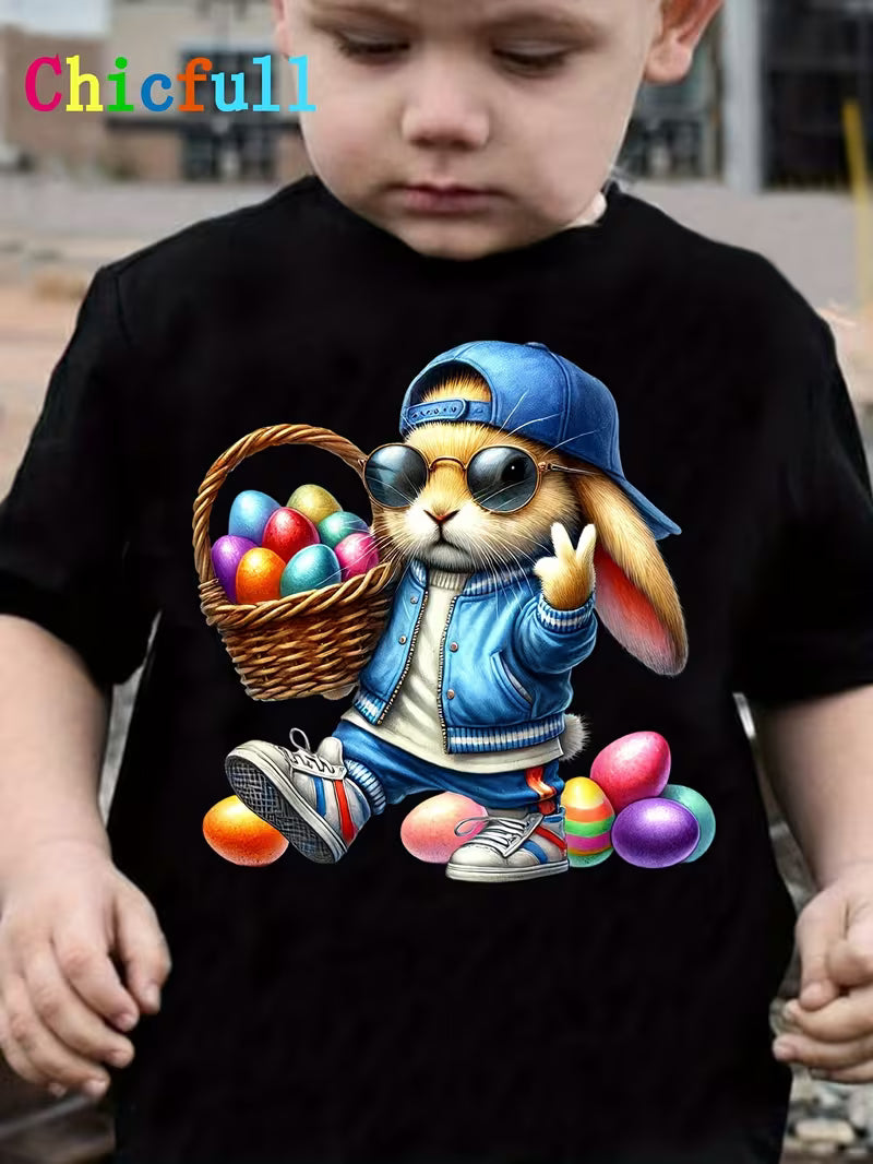 Boys Easter Bunny Short Sleeved Shirt