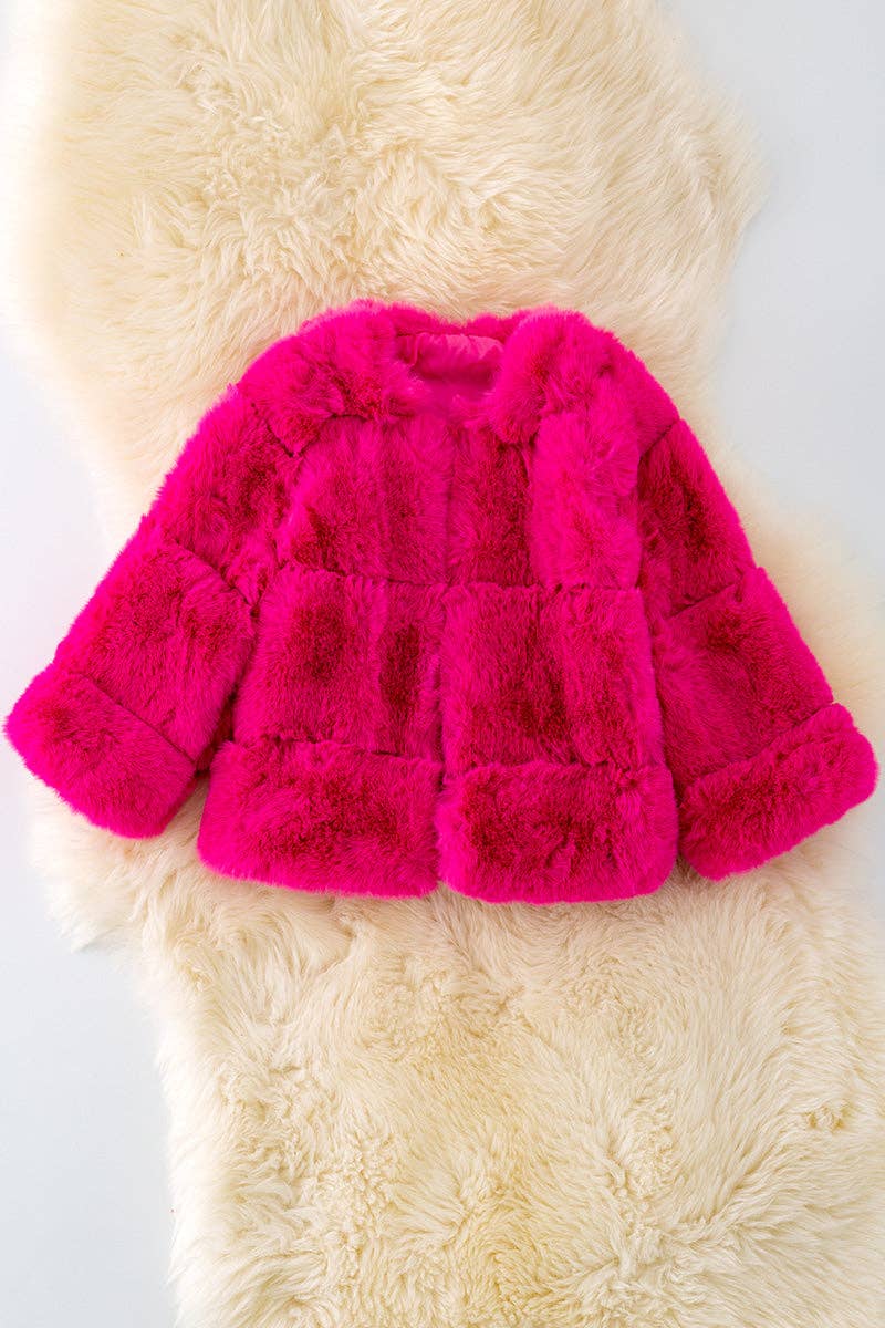 Fuchsia Faux Fur Cozy Jacket