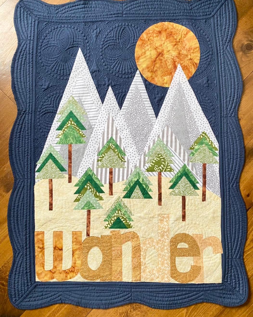 Mountain Wildlife Personalized Baby Quilt