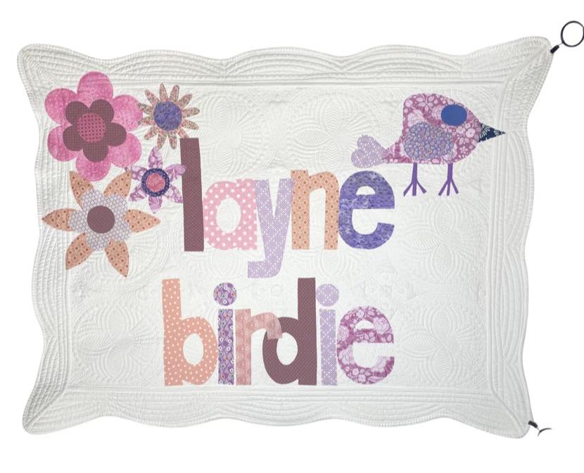 Bird Personalized Baby Quilt