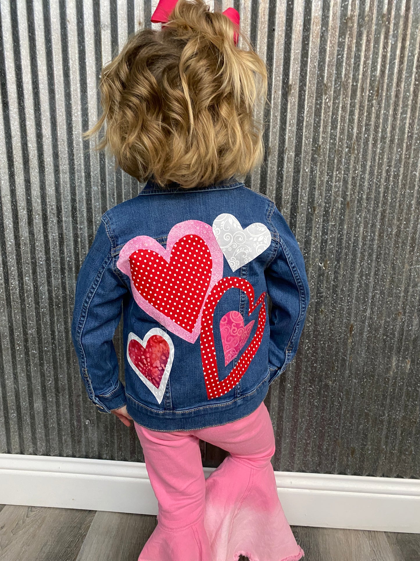 Heart Applique Jean Jacket