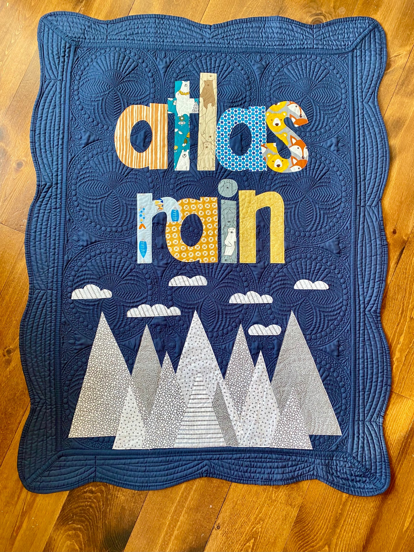 Mountain Personalized Baby Quilt
