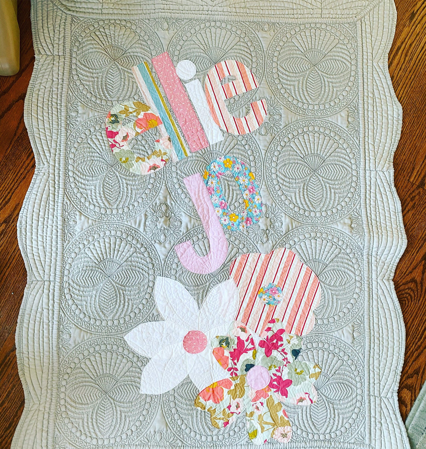 Floral Personalized Baby Quilt