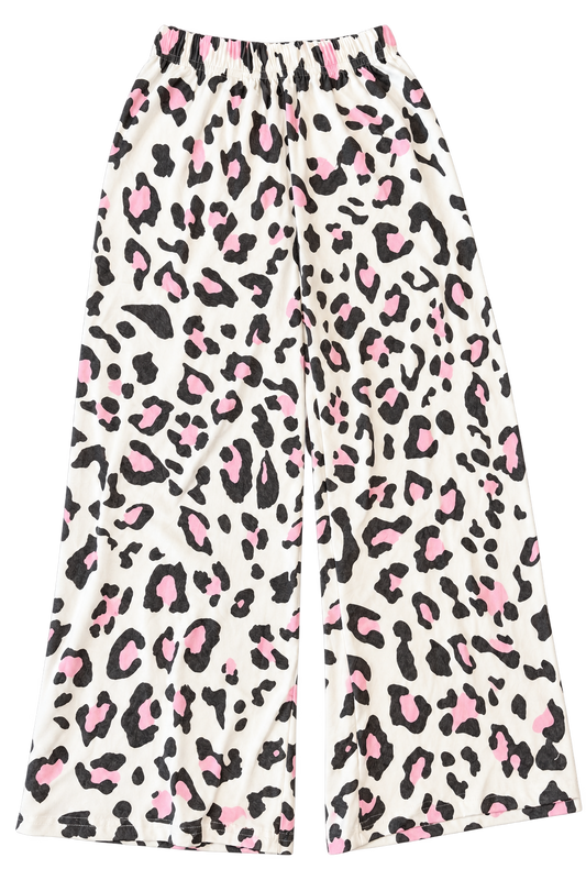 Dusty Pink Leopard Print Athleisure Pants