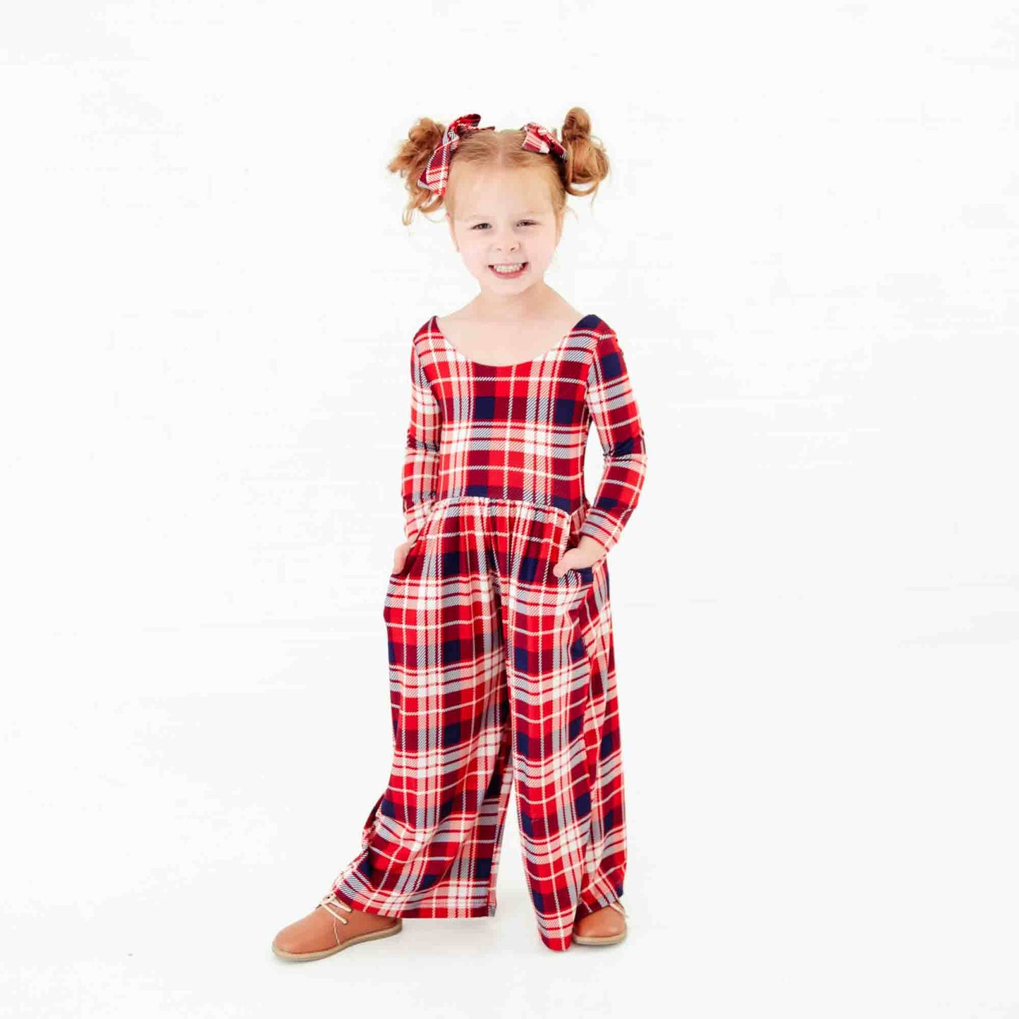 Rudolph's Plaid Leggy Romper