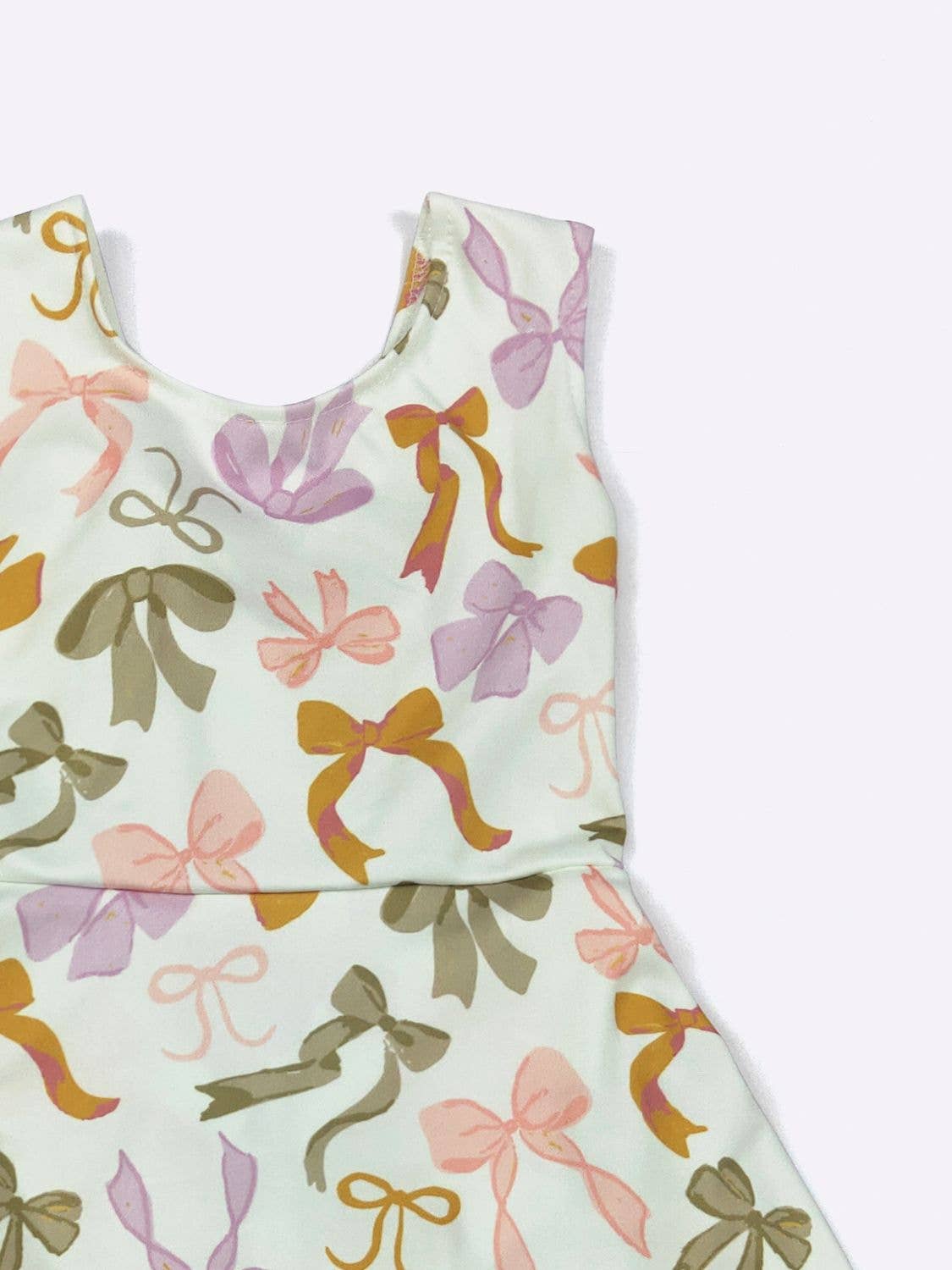 Sage Bow Athletic Girls Dress