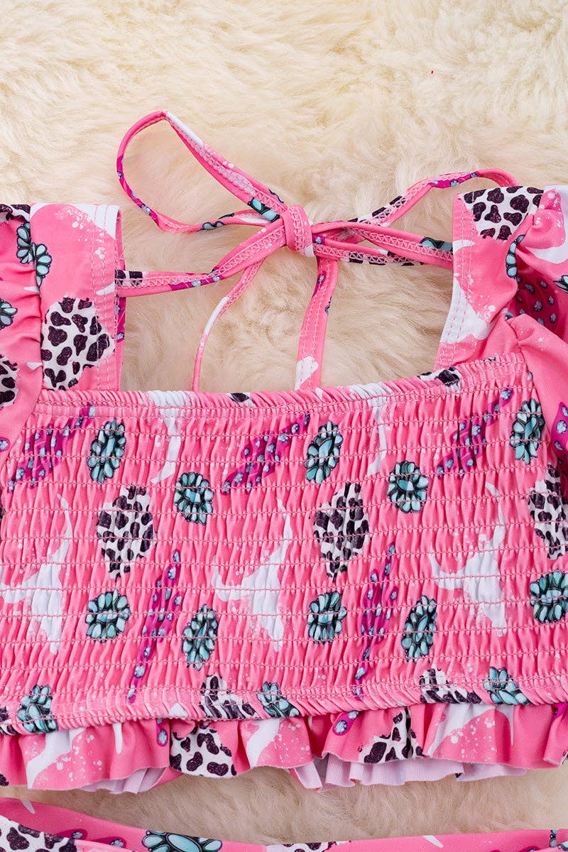 Concho & cactus Smocked swim set