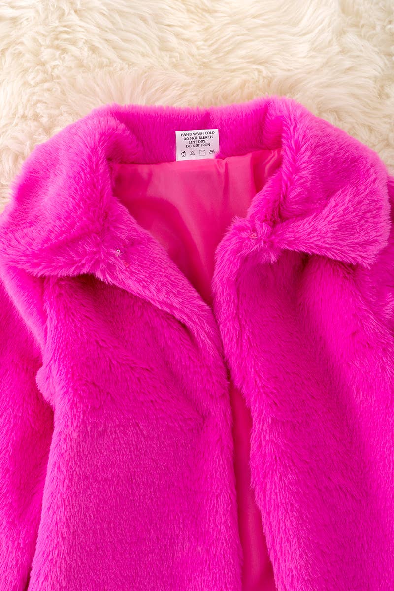 Fuchsia Fur Cardigan