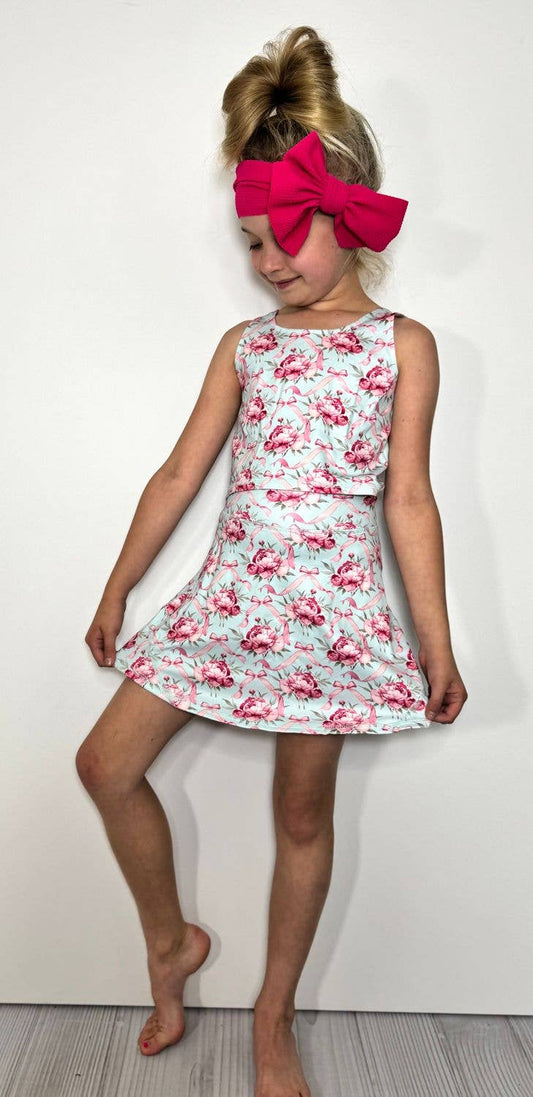 Blooming Coquette Girls Skort Set