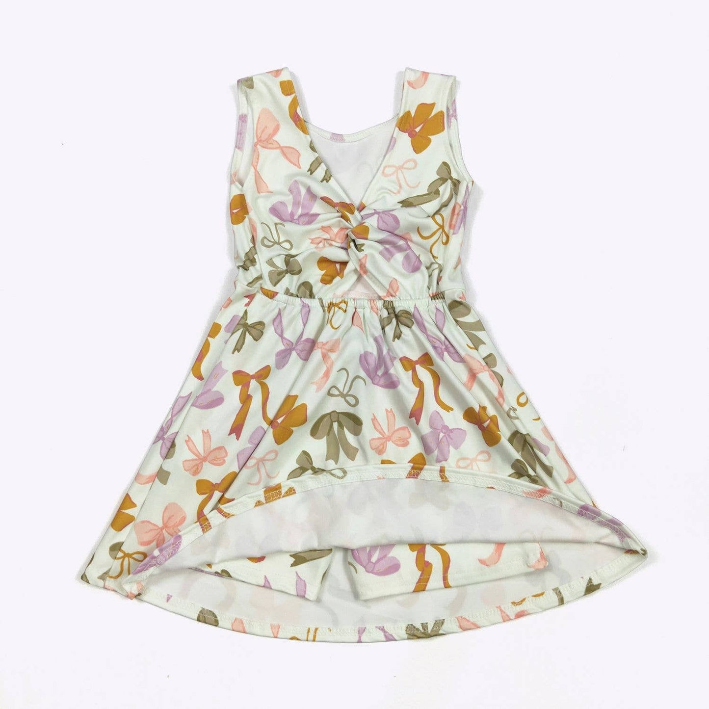 Sage Bow Athletic Girls Dress