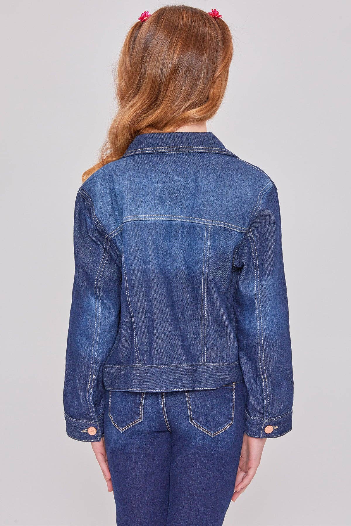 Girls Basic Oversized Denim Jacket