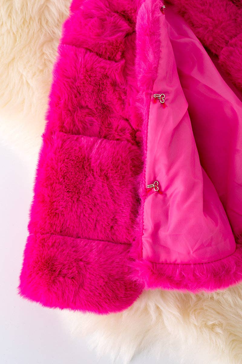 Fuchsia Faux Fur Cozy Jacket