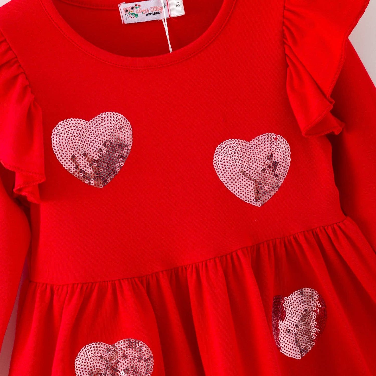Heart Sequin Girls Dress