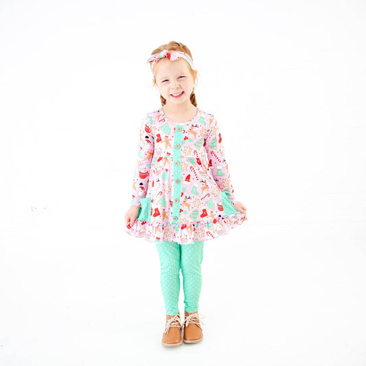 Baking Memories Ruffle Tunic and Pants Set