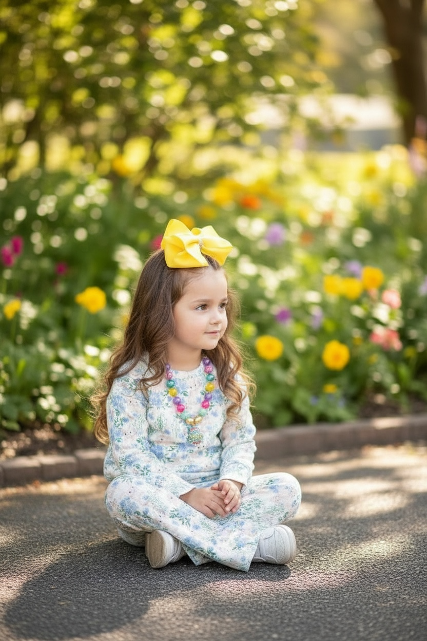 Easter Bunny Printed Girls 2 Piece Set