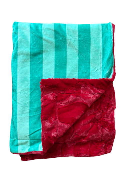 Green Stripe/Red Blanket