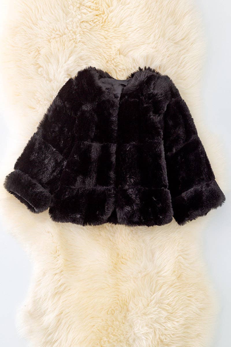 Black Faux Fur Cozy Jacket