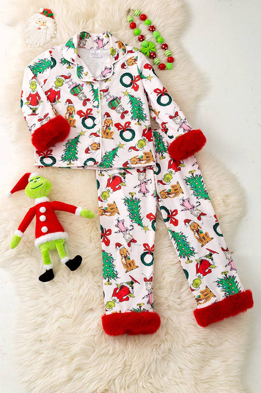 Christmas Pajamas with Red Fur