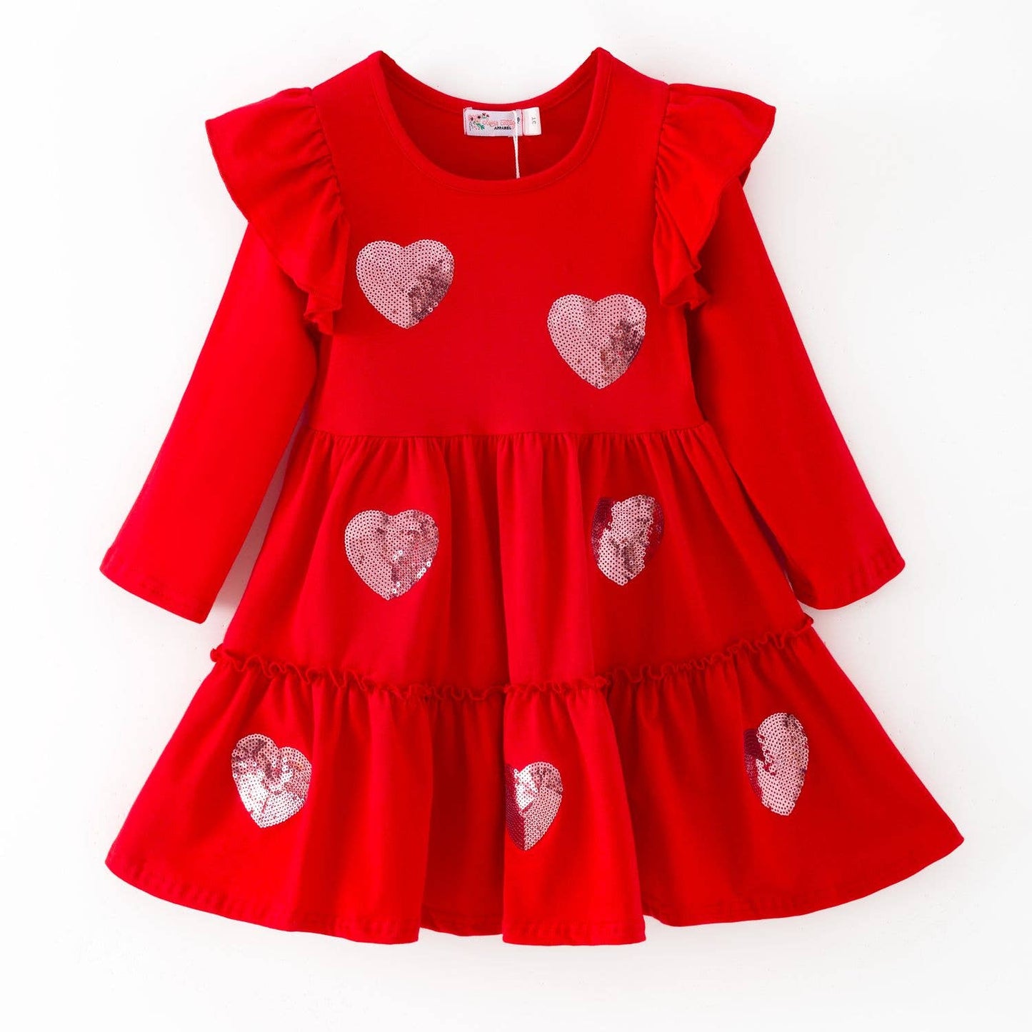 Heart Sequin Girls Dress