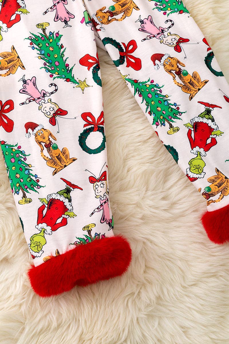 Christmas Pajamas with Red Fur