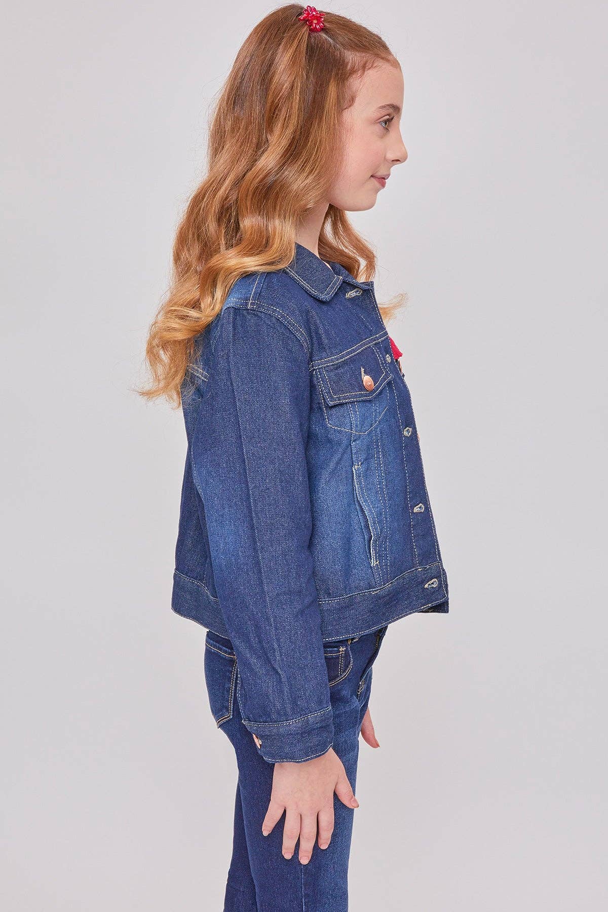 Girls Basic Oversized Denim Jacket