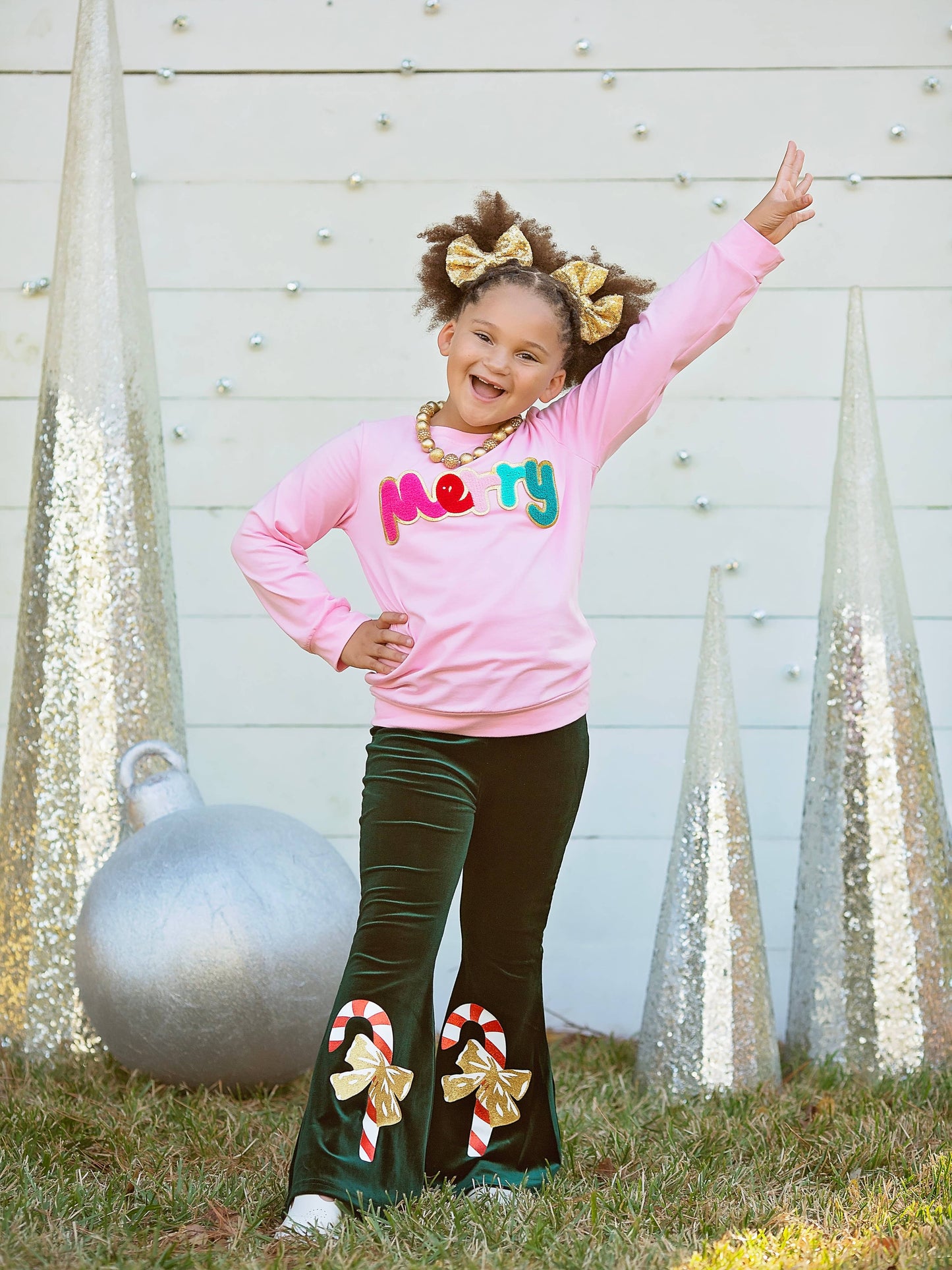 Feelin' Merry & Candy Canes Bell Bottoms Set