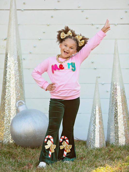 Feelin' Merry & Candy Canes Bell Bottoms Set