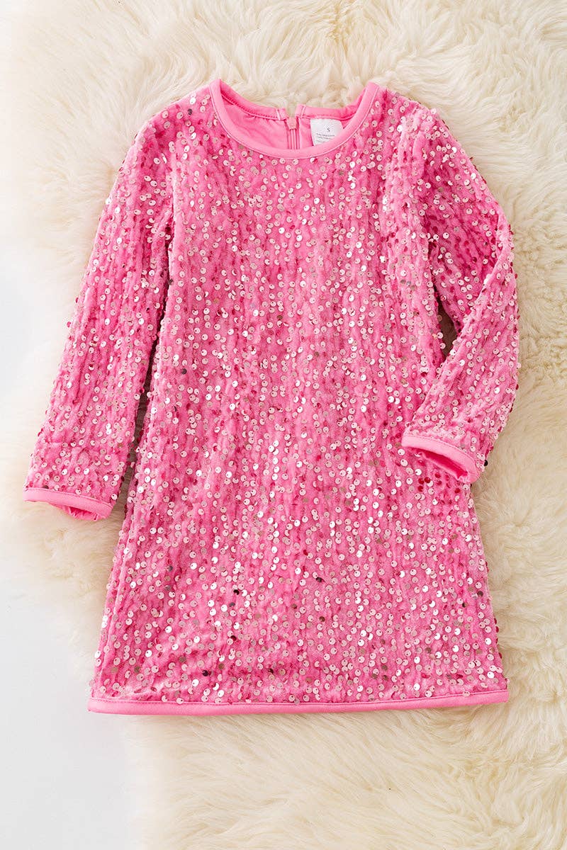 Sequin Sheath Dress - Long Sleeve