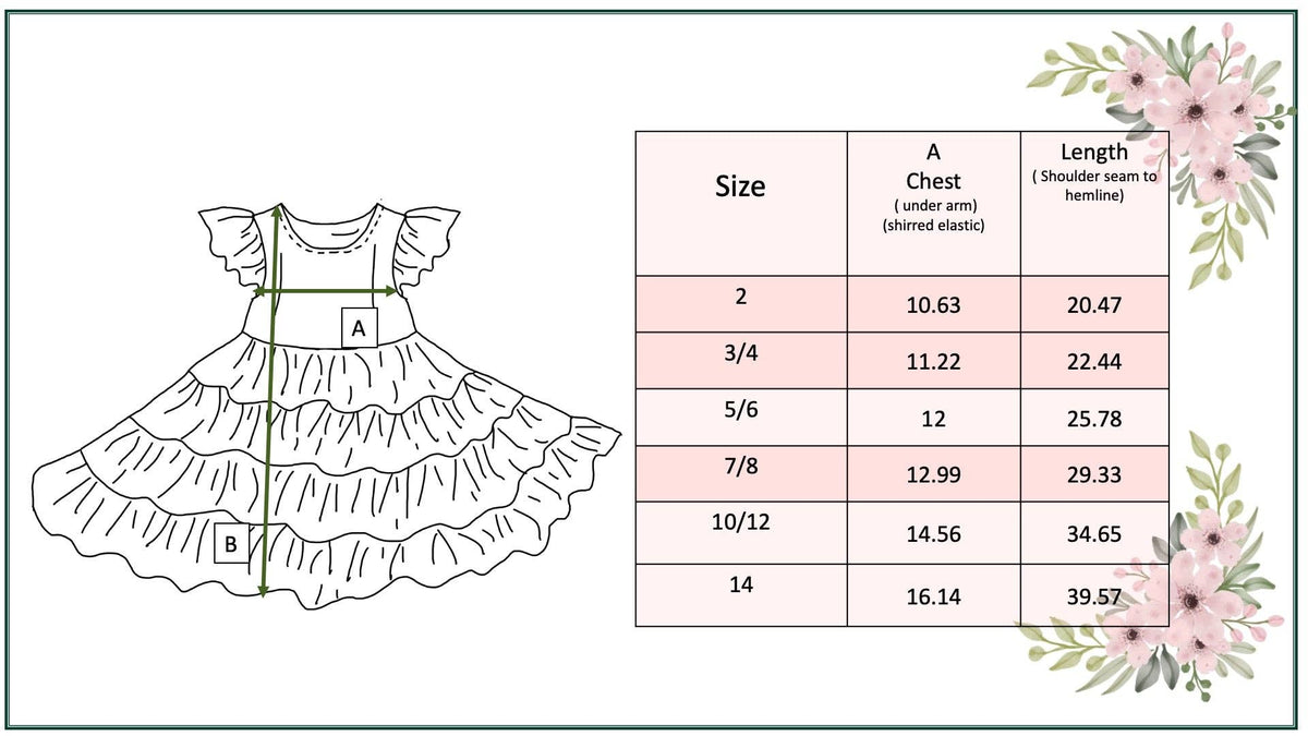 Girls Fall Ava Twirly Petals Floral Tiered Bow Dress