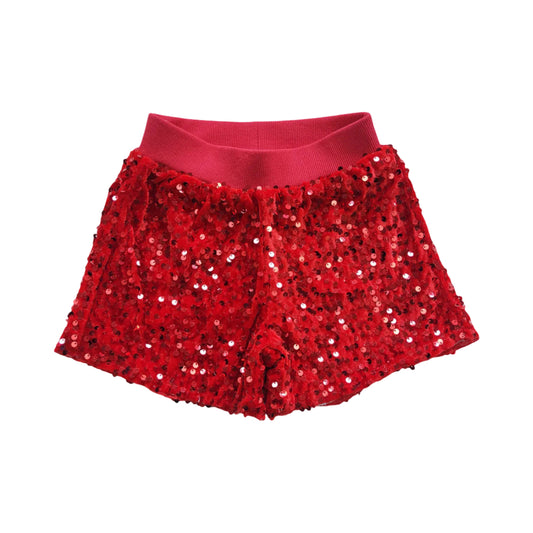Red Sequin Shorts