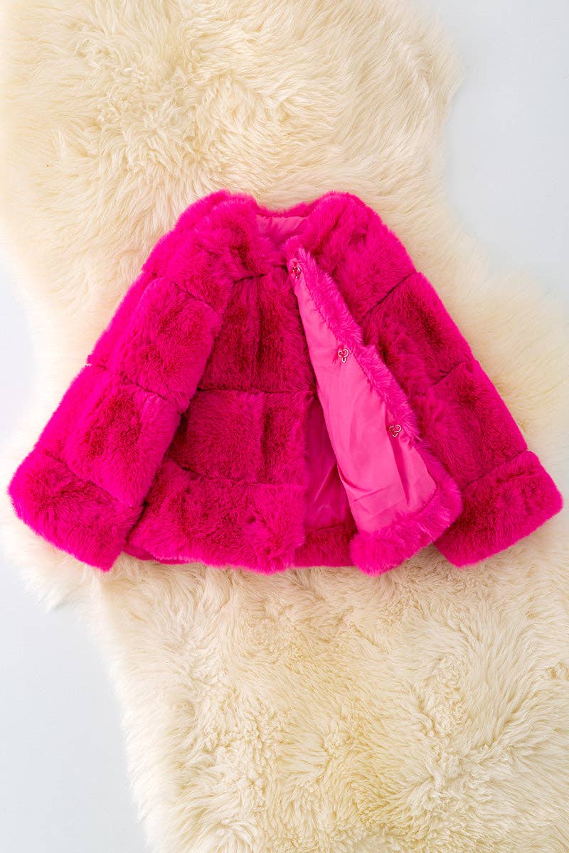 Fuchsia Faux Fur Cozy Jacket