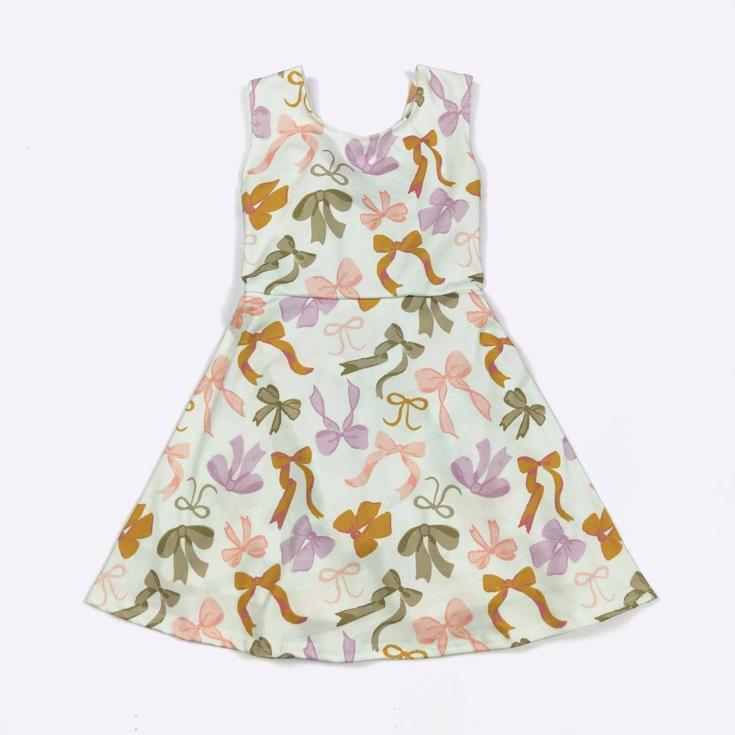 Sage Bow Athletic Girls Dress