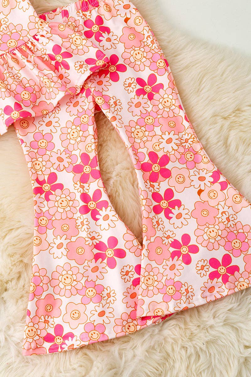 Cute floral tunic with ruffle hem & pant