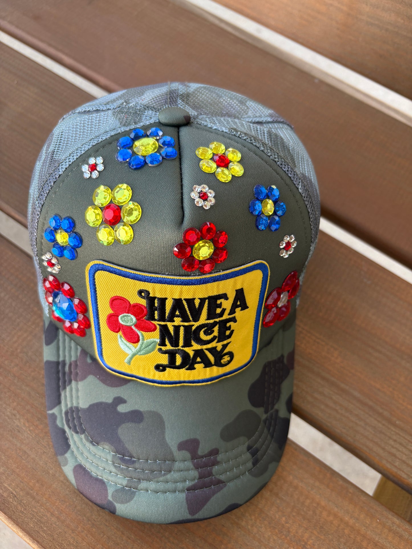 Have a Nice Day Trucker Hat (camo)