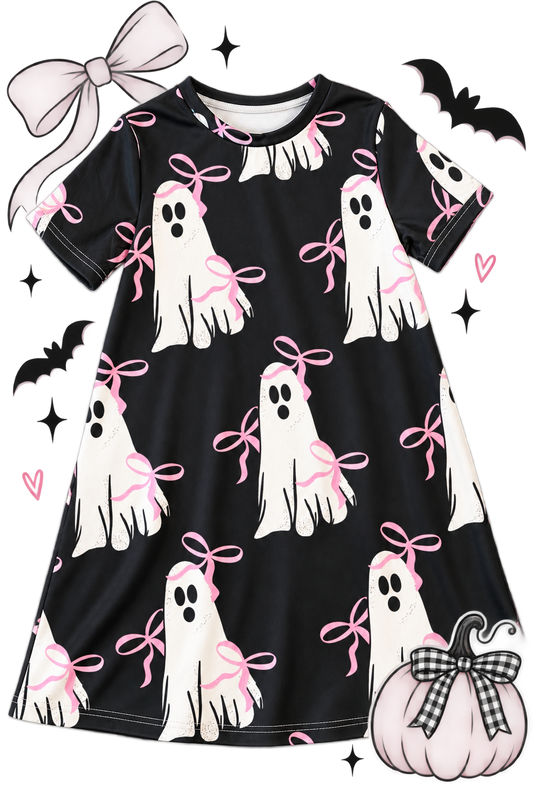 Black Ghost With Bow Nightgown