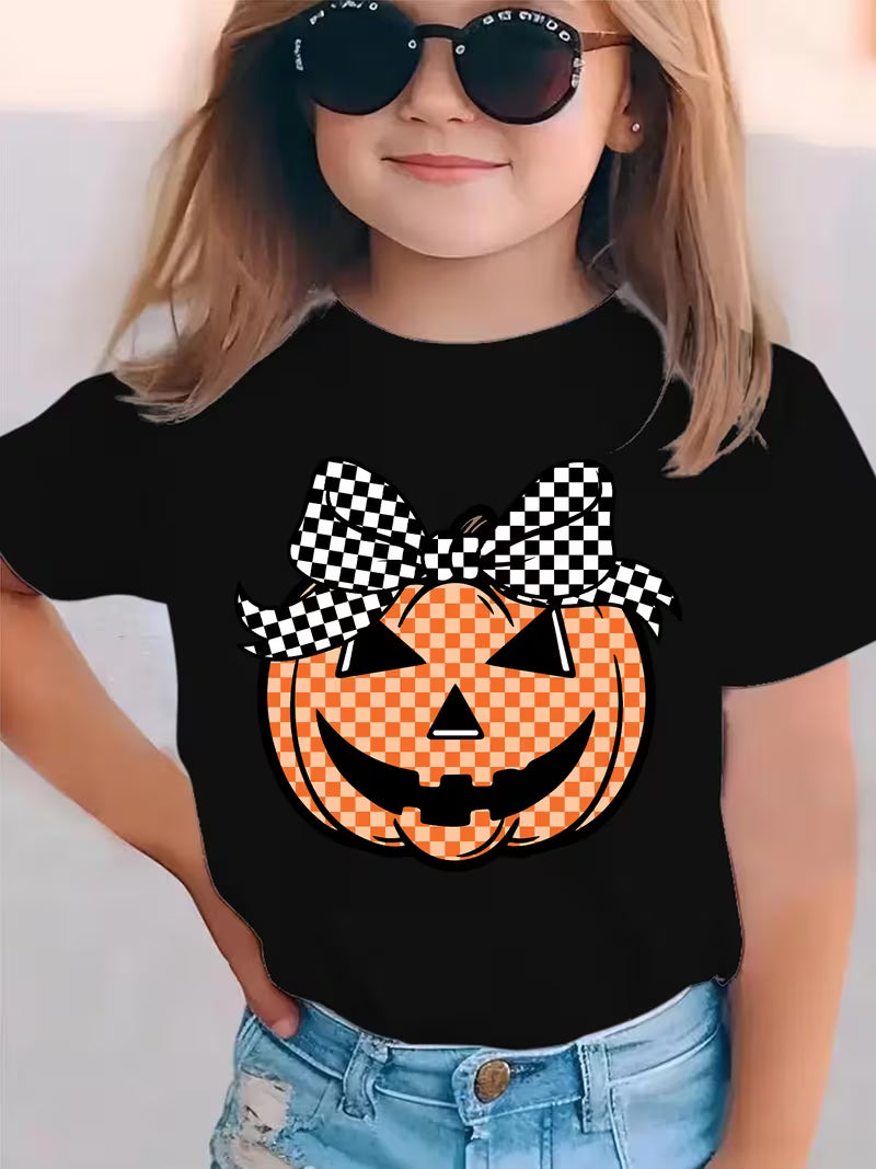 Black Jack-O-Lantern With Bow Tee