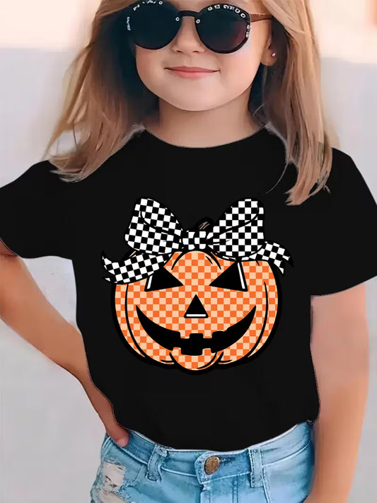 Black Jack-O-Lantern With Bow Tee